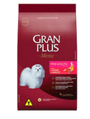 Ração Gran Plus Menu para Cães Adultos de Porte Mini Sabor Carne e Arroz - 10,1 kg