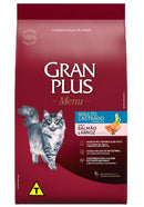 Ração Gran Plus para Gatos Adultos Castrados Sabor Salmão e Arroz - 10,1 kg