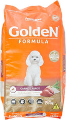 Ração Golden Fórmula Mini Bits para Cães Adultos Pequeno Porte - Sabor Carne e Arroz - 15kg